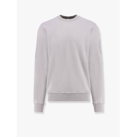 Cotton sweatshirt with logo embroidery