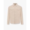 Washed denim distressed western shirt