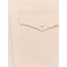 Washed denim distressed western shirt
