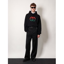 Cotton sweatshirt with frontal logo