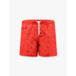 Nylon swim trunk with all-over print