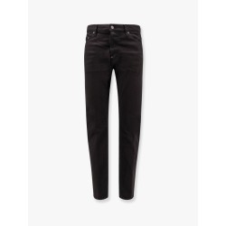 Stretch cotton trouser with white bull tag