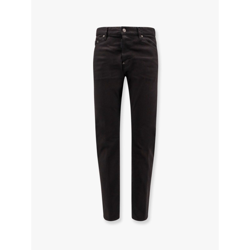 Stretch cotton trouser with white bull tag