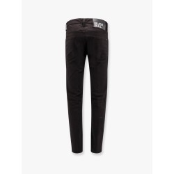 Stretch cotton trouser with white bull tag