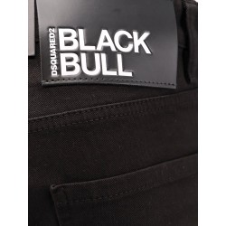 Stretch cotton trouser with white bull tag