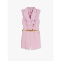 Jumpsuit with sholder pads and leather belt