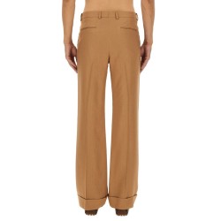 GABARDINE PANTS WITH LAPELS