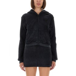 COTTON TERRY SWEATSHIRT WITH ZIPPER