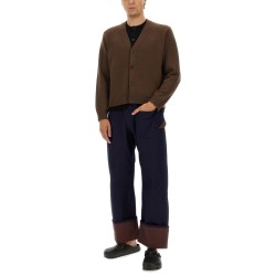 CONTRASTING LAYERED CARDIGAN