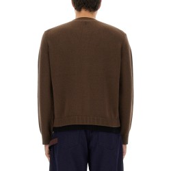 CONTRASTING LAYERED CARDIGAN