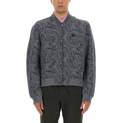 JACQUARD BOMBER JACKET WITH LOGO