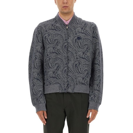 JACQUARD BOMBER JACKET WITH LOGO