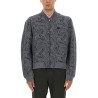 JACQUARD BOMBER JACKET WITH LOGO