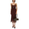 MIDI DRESS WITH LACE INSERTS