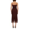 MIDI DRESS WITH LACE INSERTS