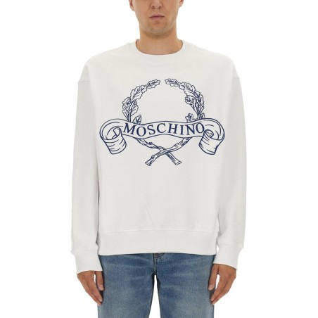 SWEATSHIRT WITH LAUREL CROWN LOGO EMBROIDERY