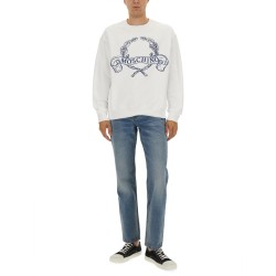 SWEATSHIRT WITH LAUREL CROWN LOGO EMBROIDERY