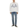 SWEATSHIRT WITH LAUREL CROWN LOGO EMBROIDERY