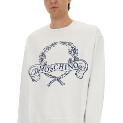 SWEATSHIRT WITH LAUREL CROWN LOGO EMBROIDERY