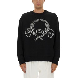 SWEATSHIRT WITH LAUREL CROWN LOGO EMBROIDERY
