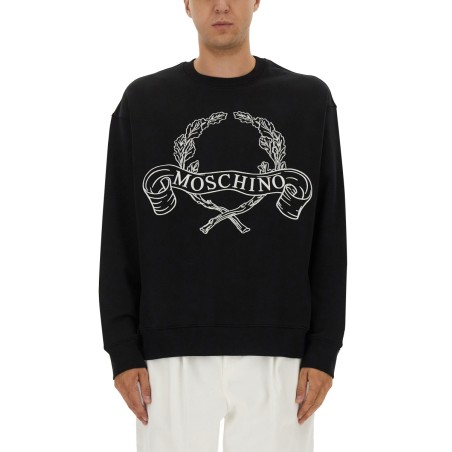 SWEATSHIRT WITH LAUREL CROWN LOGO EMBROIDERY