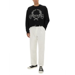 SWEATSHIRT WITH LAUREL CROWN LOGO EMBROIDERY