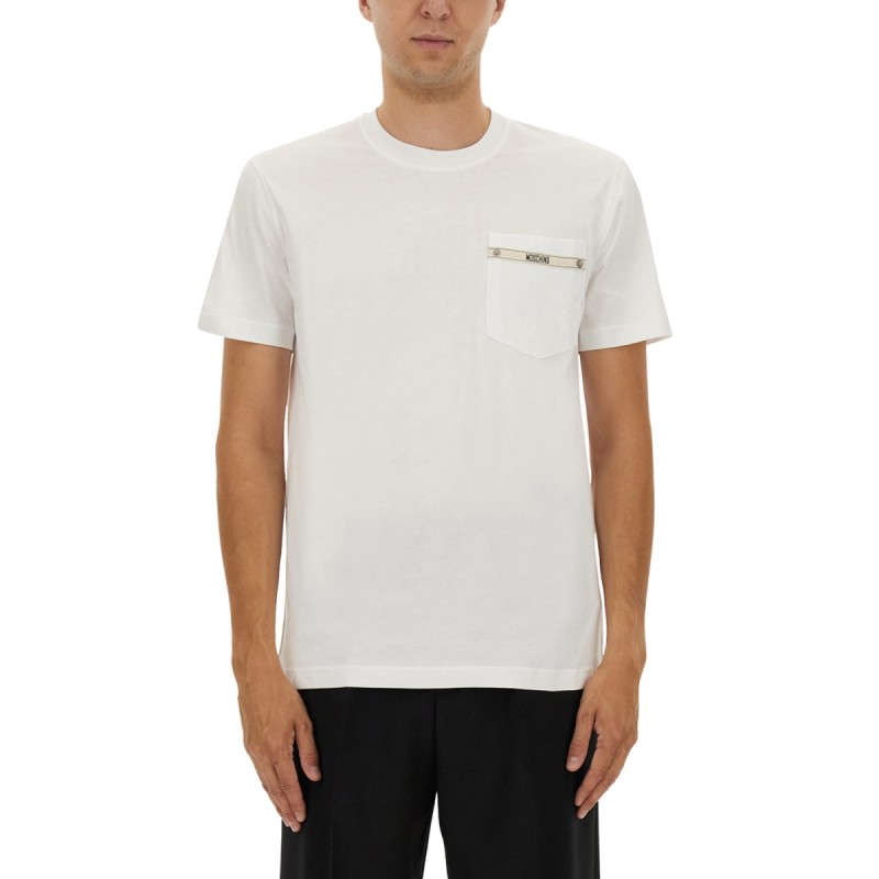 T-SHIRT WITH LOGO RIBBON