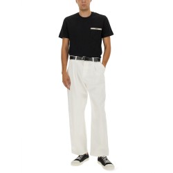 T-SHIRT WITH LOGO RIBBON