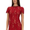 LACE MIDI DRESS WITH SEQUINS