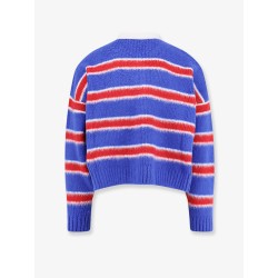 Brushed cotton polo sweater