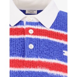 Brushed cotton polo sweater