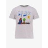 Cotton t-shirt with multicolor print