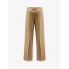 Pleated cotton trousers