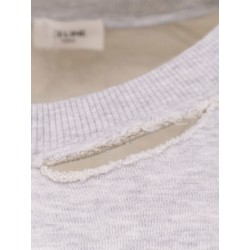 Cotton sweatshirt with multicolor print