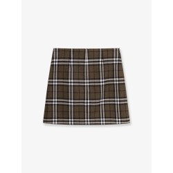 Virgin wool skirt with Burberry Check print