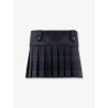 Check virgin wool mini skirt