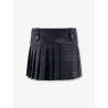 Check virgin wool mini skirt