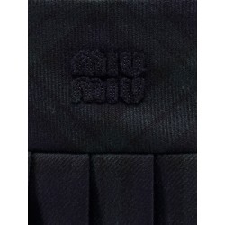 Check virgin wool mini skirt