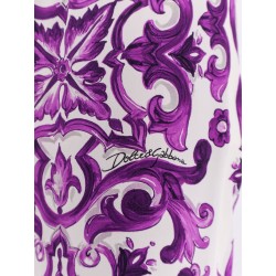 Silk trousers with Maiolica print