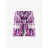 Cotton shorts with Maiolica print