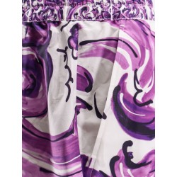 Cotton shorts with Maiolica print