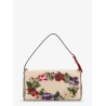 Vain Soft beads embroidered linen shoulder bag