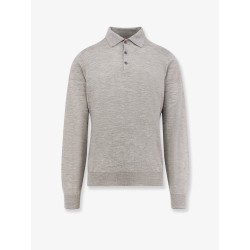 Cashmere and silk polo shirt
