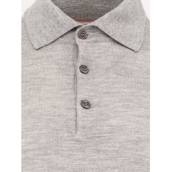 Cashmere and silk polo shirt