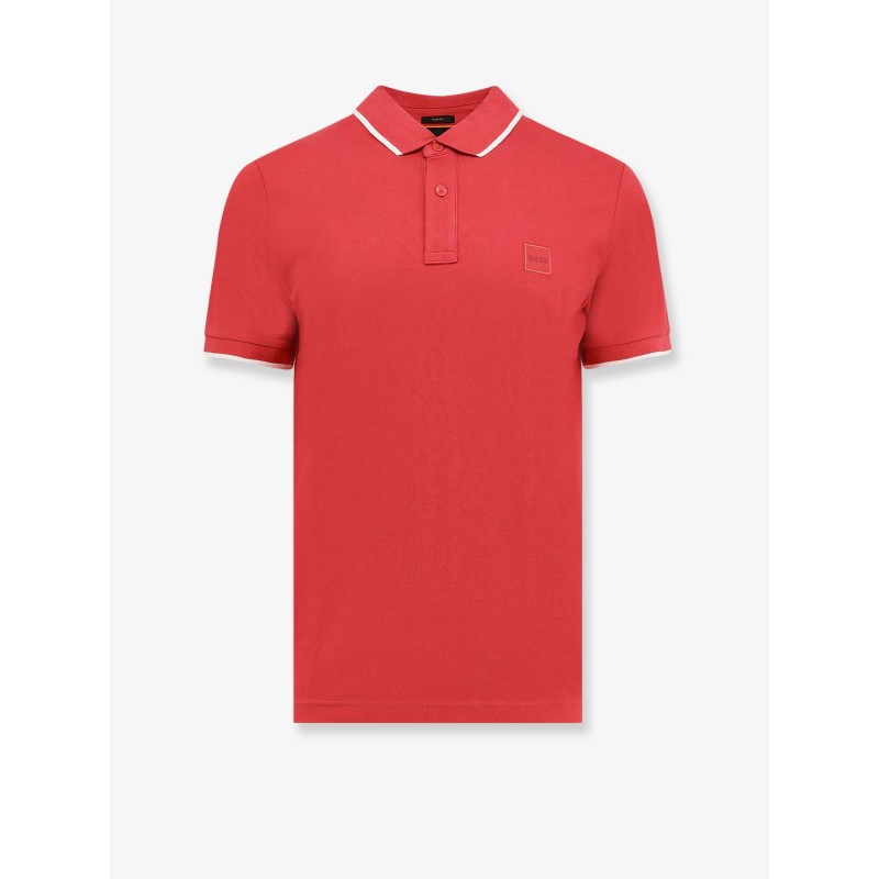 Stretch cotton polo shirt