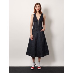 Denim midi dress