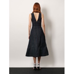 Denim midi dress