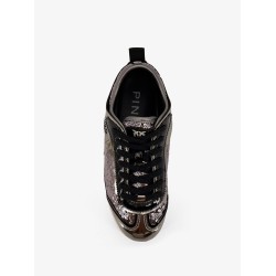 Reby 10 mirror fabric sneakers with sequins