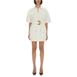 COTTON GABARDINE SHORT DRESS