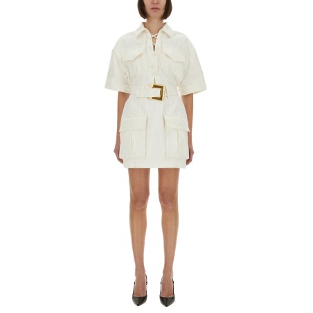 COTTON GABARDINE SHORT DRESS
